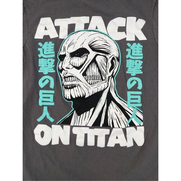 Attack On Titan T Shirt Men M Gray Final Season Anime Manga Crunchyroll Ripple - Picture 2 of 7